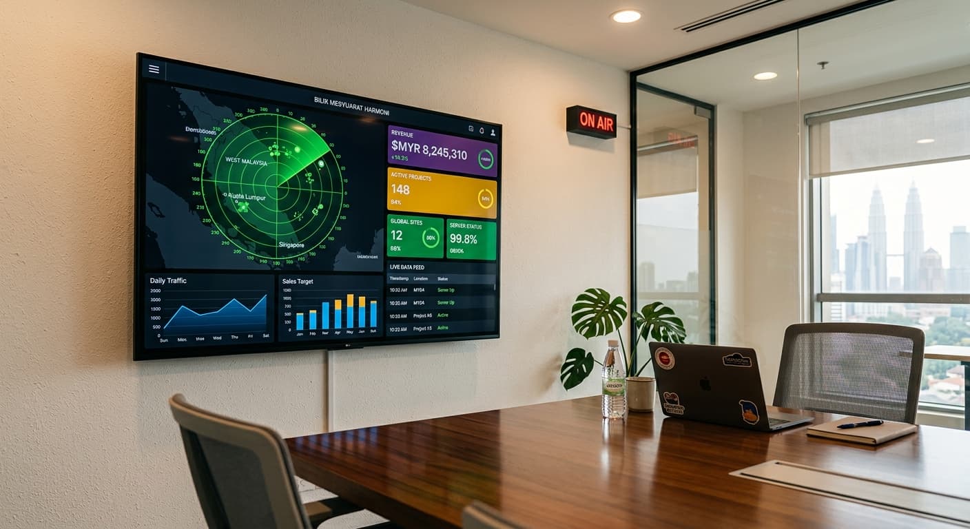Command Radar TV wall display