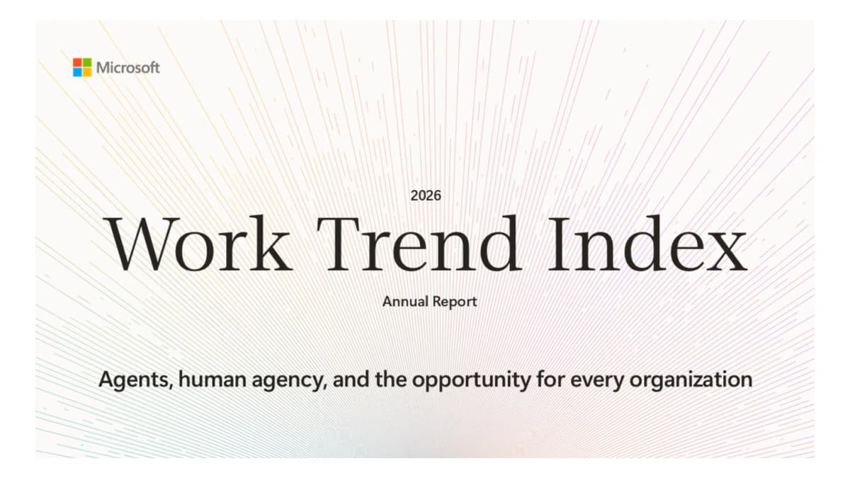 Official cover of Microsoft's 2026 Work Trend Index annual report