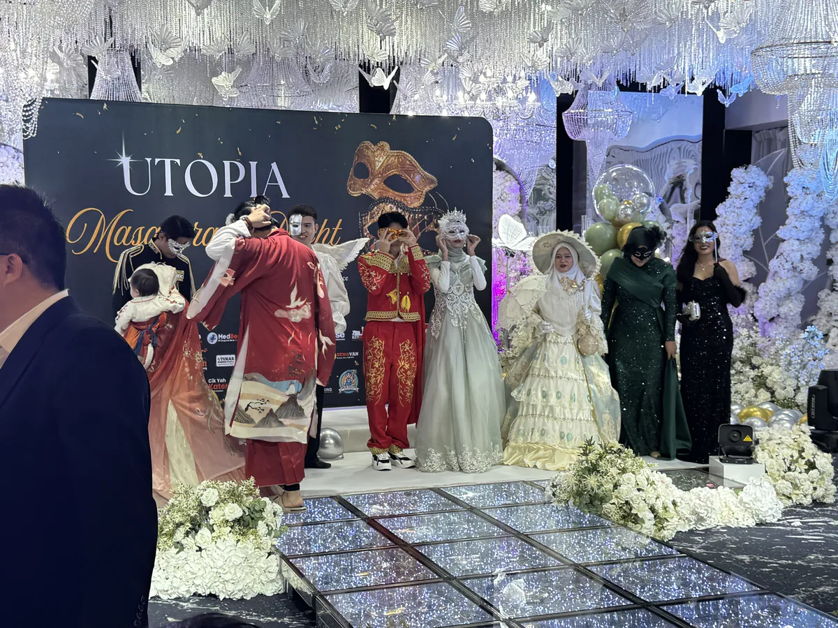 Utopia Masquerade Night — team in costumes