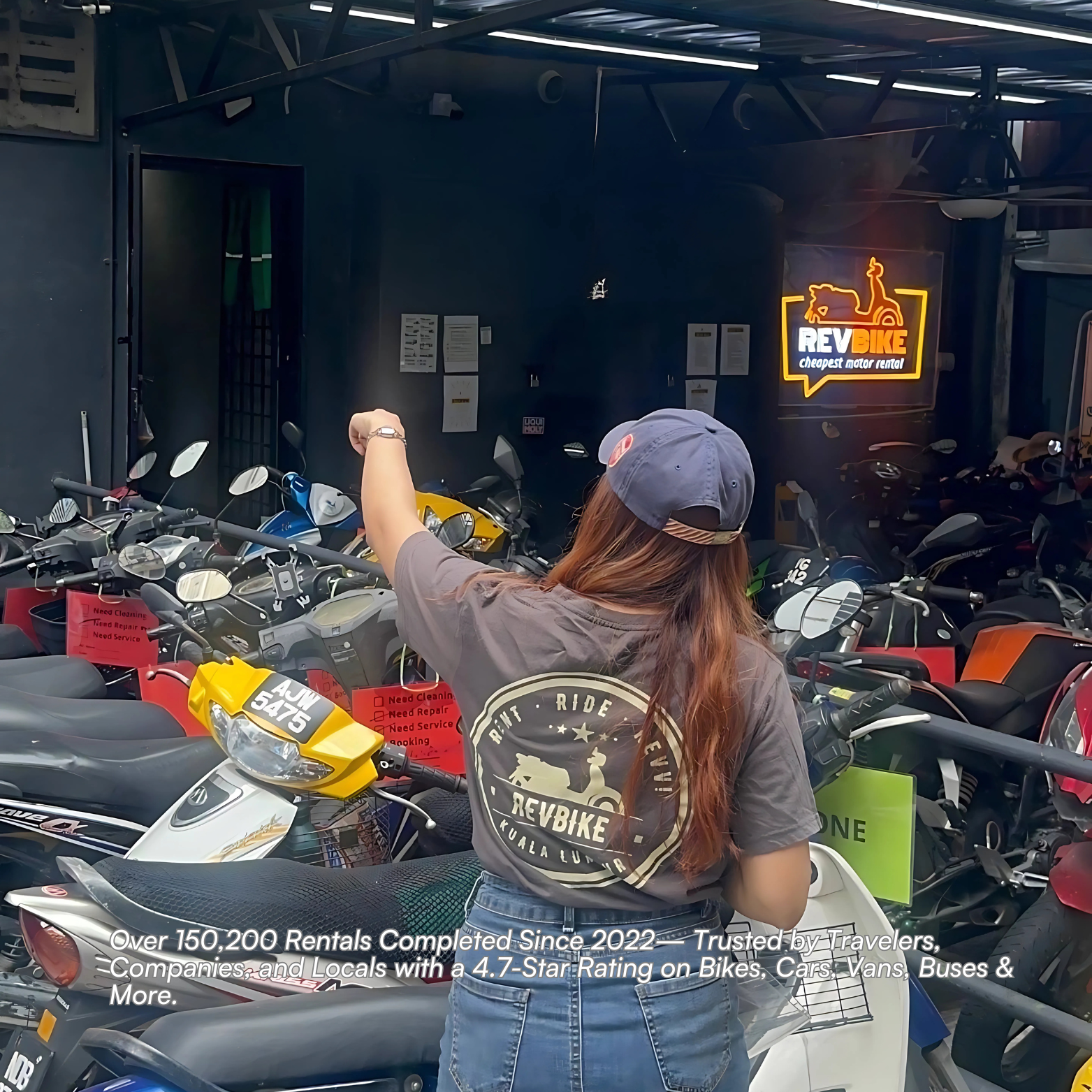 RevBike motorcycle showroom