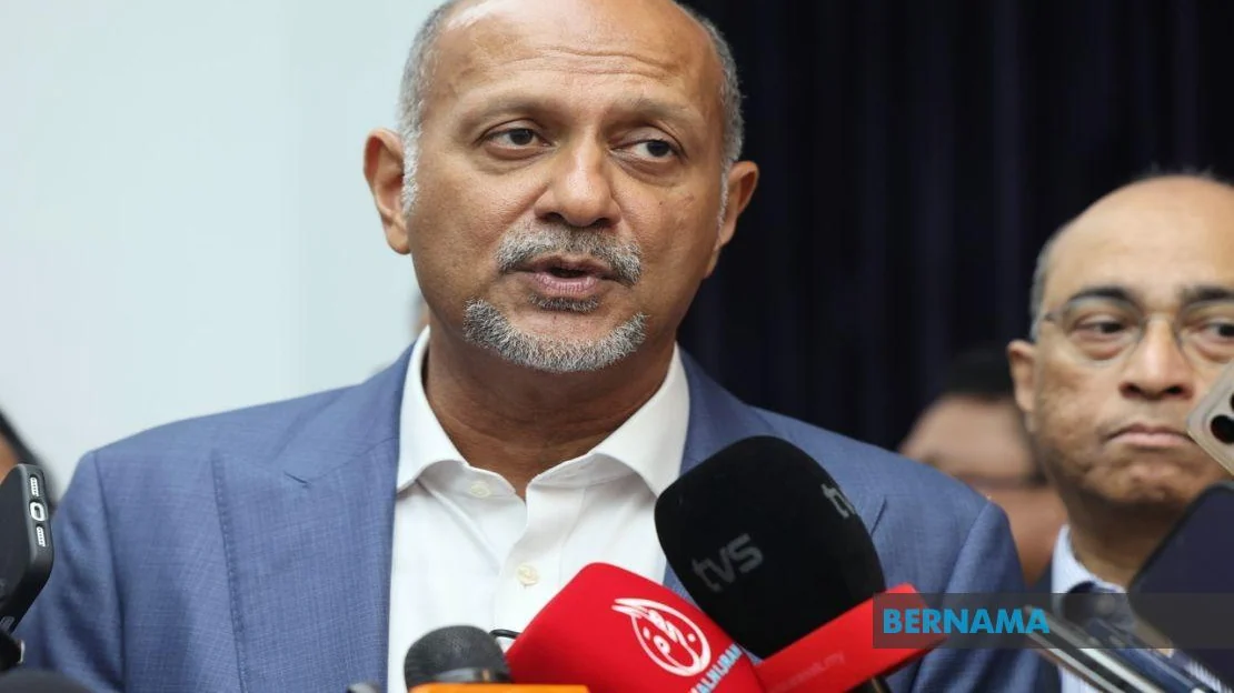 Digital Minister Gobind Singh Deo speaks to reporters at the AI Malaysia launch