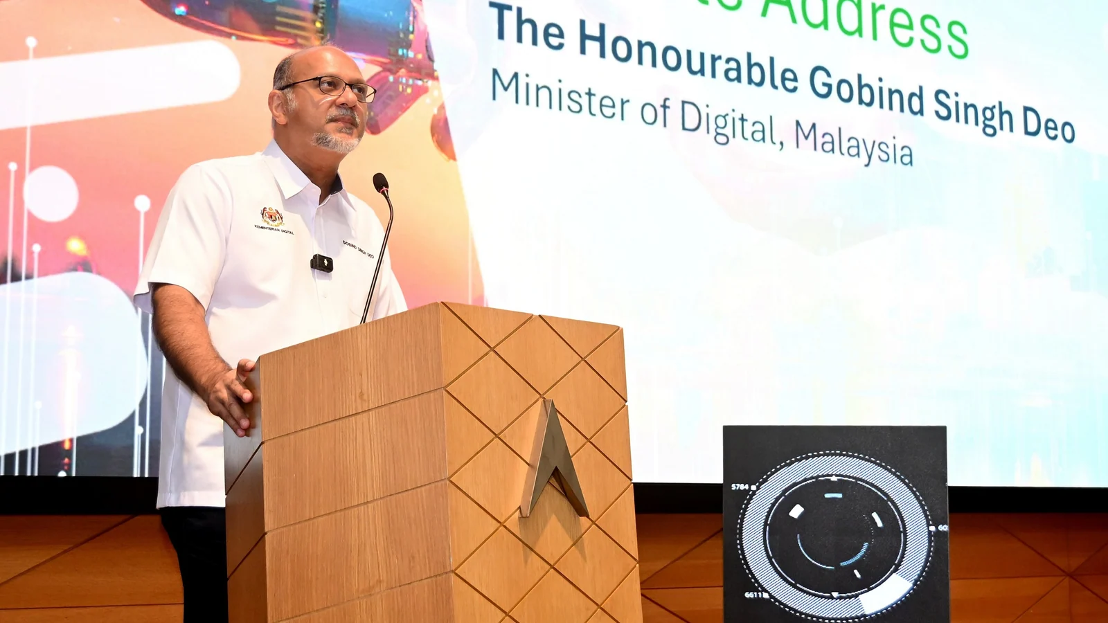 Digital Minister Gobind Singh Deo gives the AI Malaysia keynote address