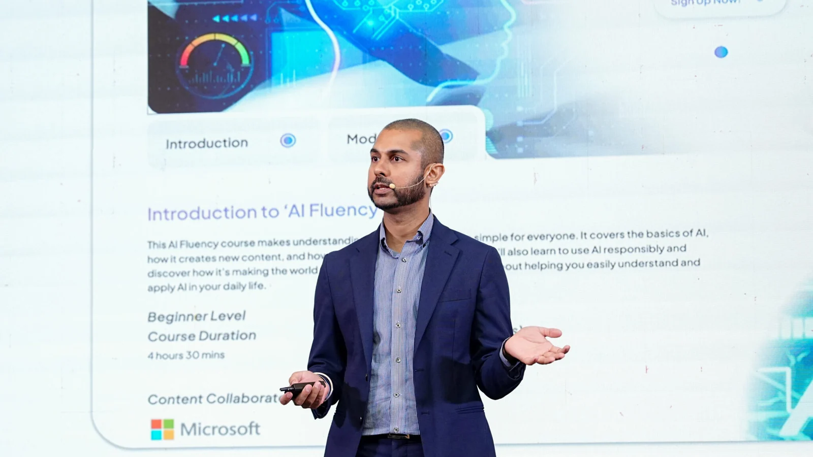 AI fluency presentation at the later Microsoft Elevate Malaysia launch in 2026, not the 2024 AI TEACH event