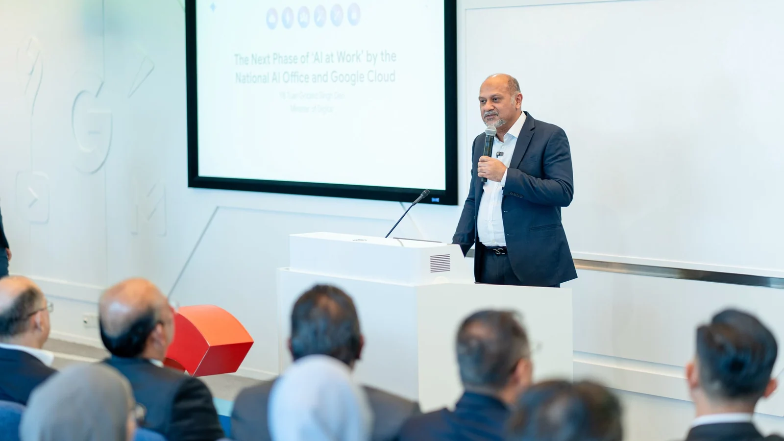 Digital Minister Gobind Singh Deo addresses the AI at Work 2.0 launch in Kuala Lumpur