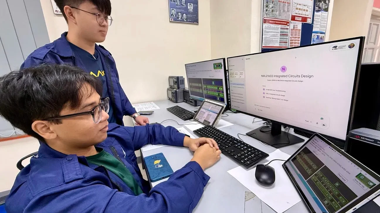 UniMAP students use a custom Gemini Gem during an integrated circuits design course