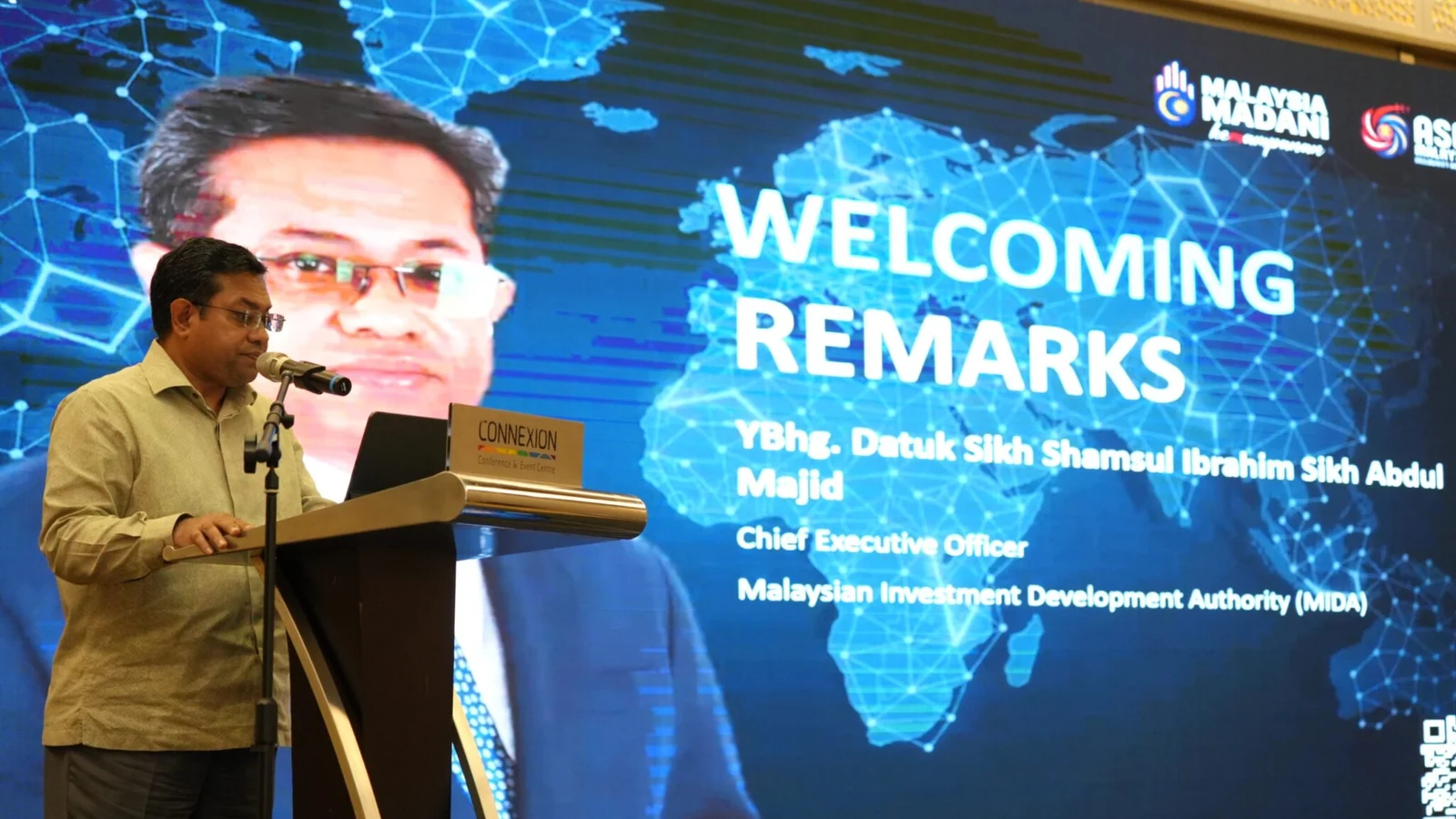 MIDA chief executive Sikh Shamsul Ibrahim speaking about Malaysia's digital ecosystem