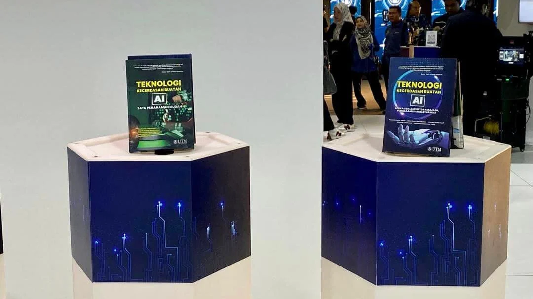 UTM AI education books displayed at the Faculty of Artificial Intelligence inauguration