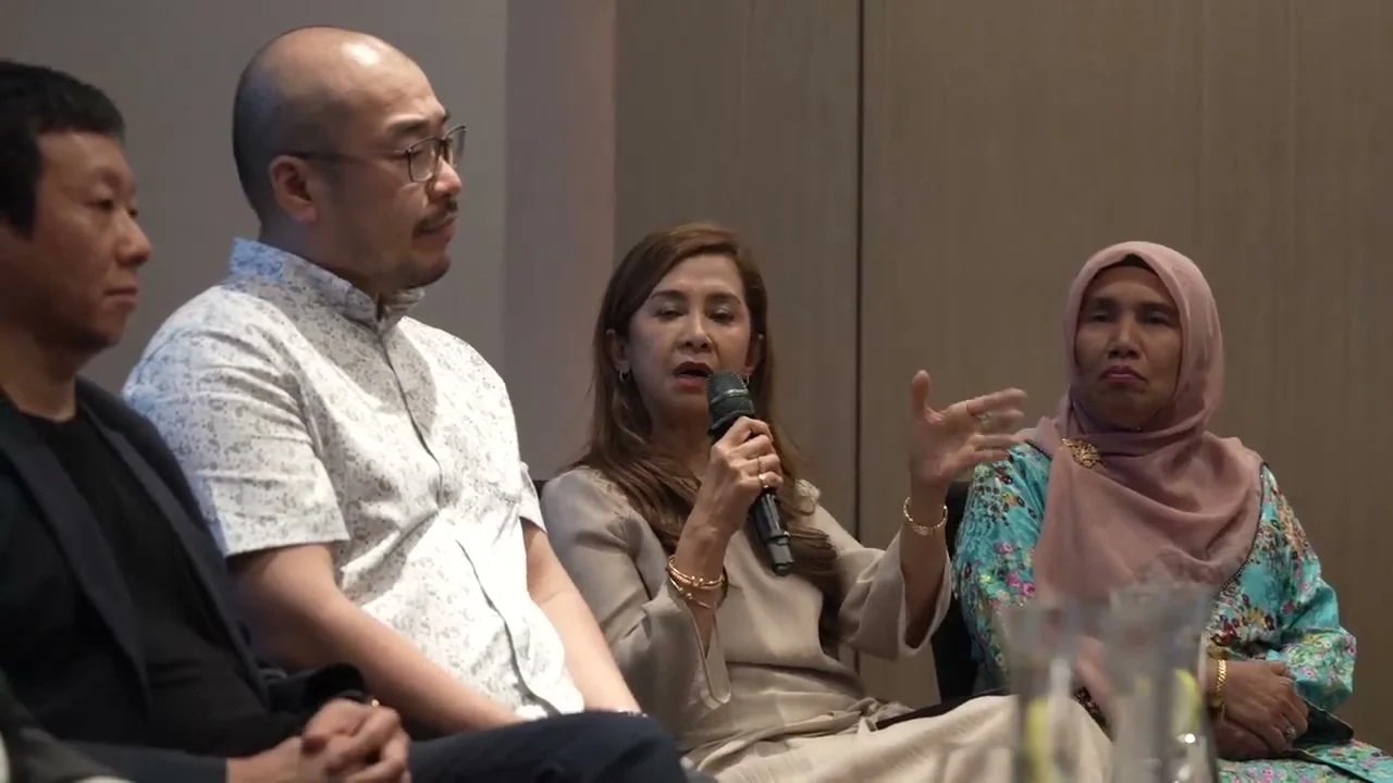 A female NAIO working-group member speaks during the national AI strategy engagement panel