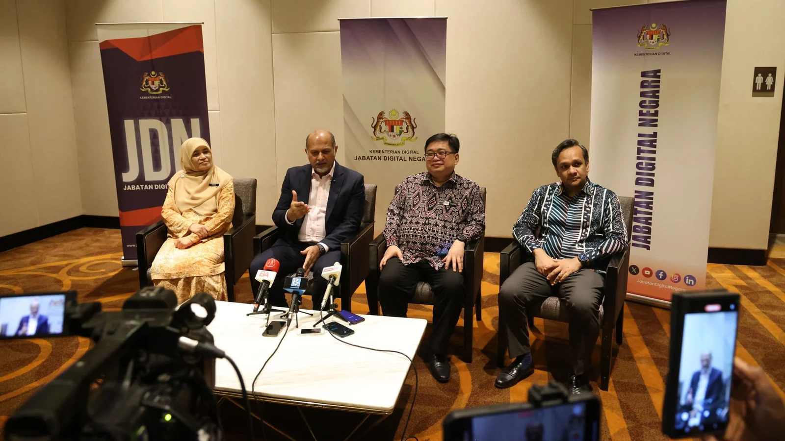 Digital Minister Gobind Singh Deo briefs the press after the public-sector AI guidelines launch