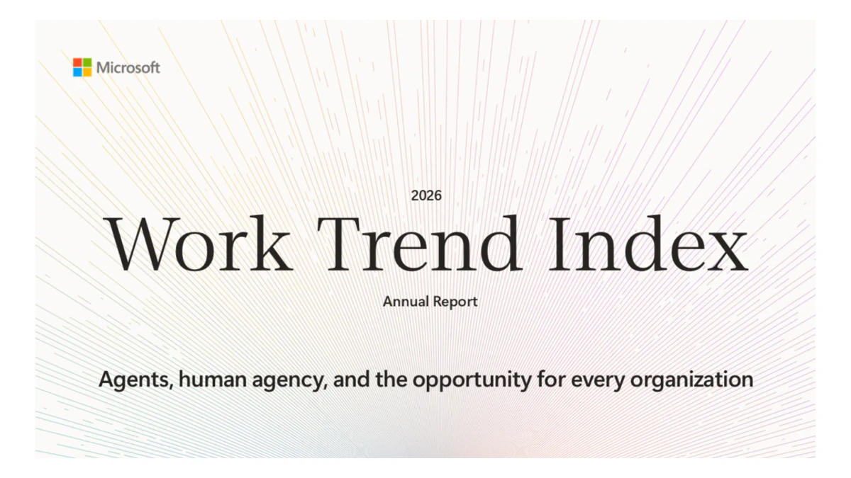 Official cover of Microsoft's 2026 Work Trend Index annual report