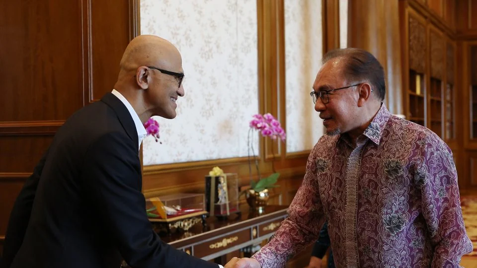 Microsoft CEO Satya Nadella meets Prime Minister Anwar Ibrahim in Putrajaya
