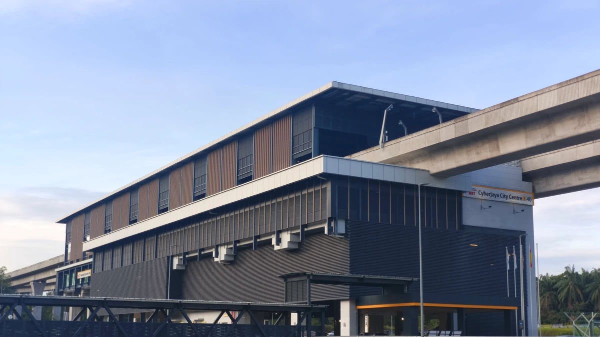 Cyberjaya City Centre MRT station and surrounding urban development