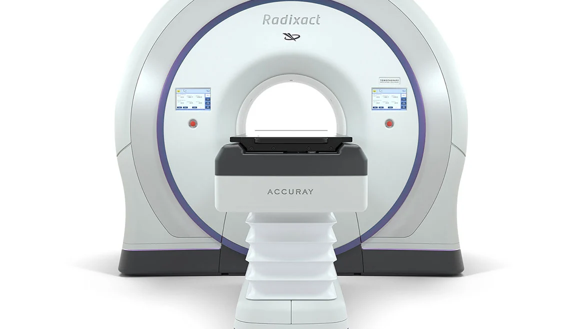 Front view of the Radixact X9 tomotherapy system at Sunway Medical Centre
