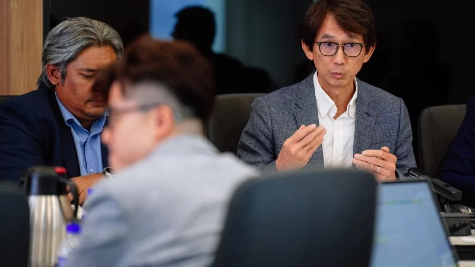 An industry participant contributes to the National AI Action Plan discussion at the safety roundtable