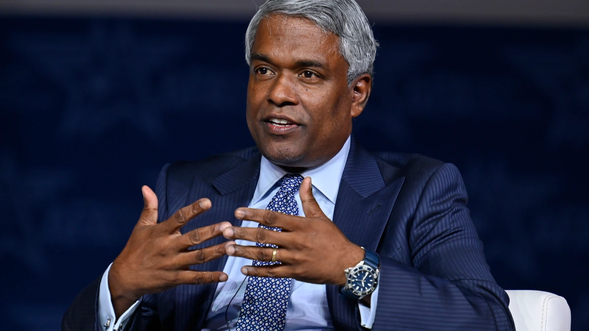 Google Cloud chief executive Thomas Kurian speaks during a 2022 conference panel