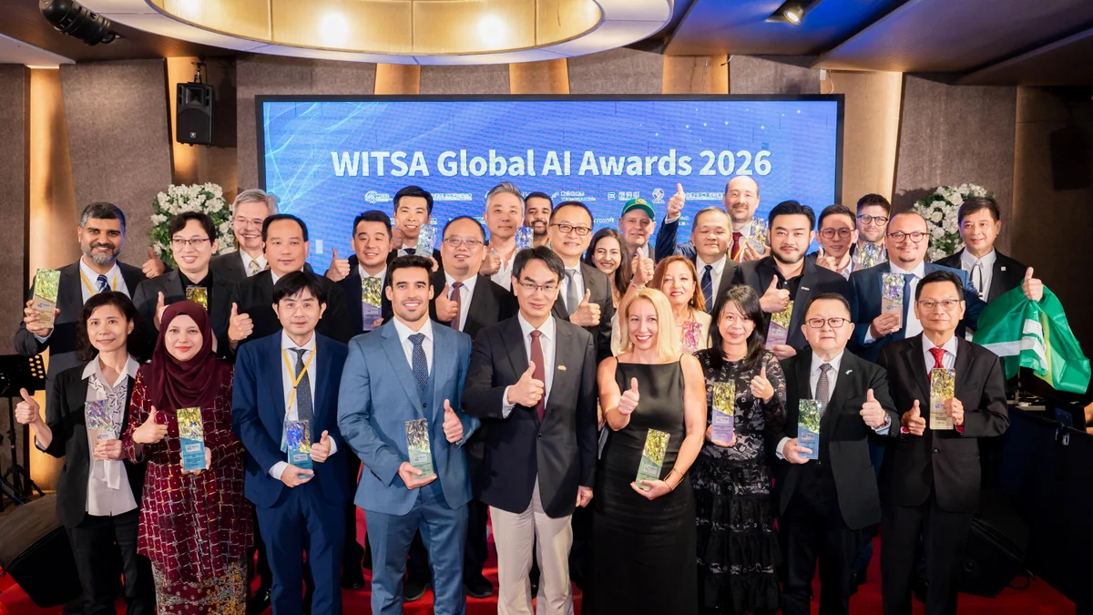 Winners at the WITSA Global AI Awards 2026 ceremony in Taipei