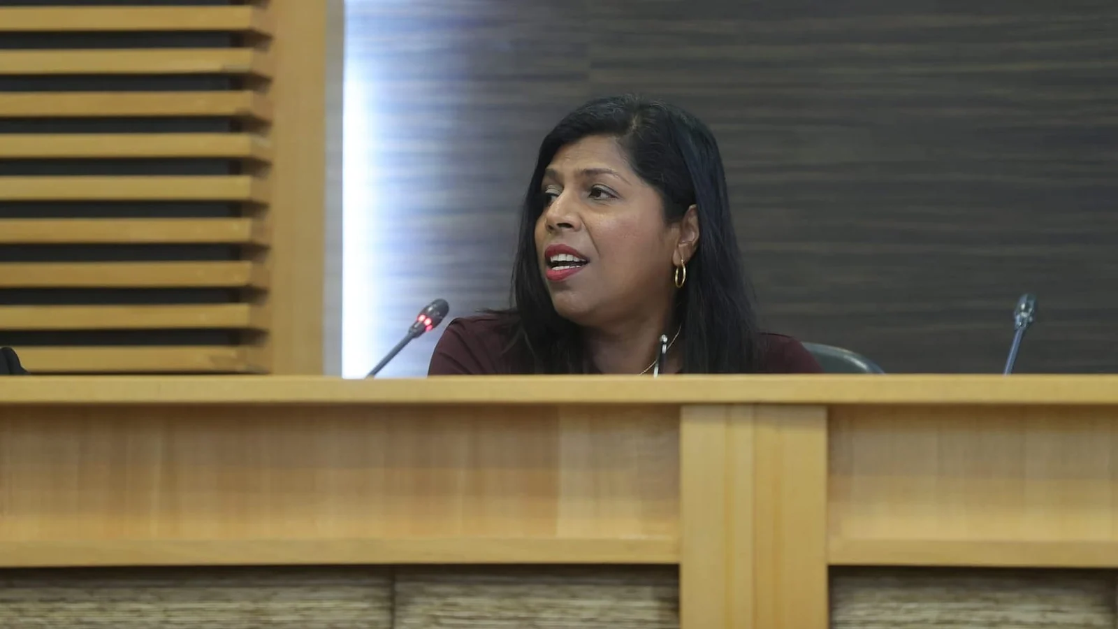 CADS AI founder Sharala Devi Balakrishnan speaks during the later Universiti Malaya AI and data literacy programme ceremony
