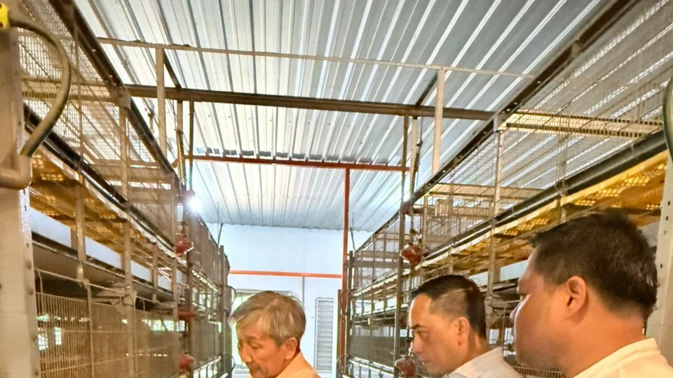 UPM officials inspect a closed-house poultry facility used in the university's food security programme