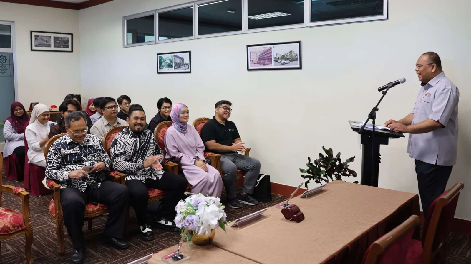 UTM Faculty of Artificial Intelligence leaders address the Pacton collaboration ceremony